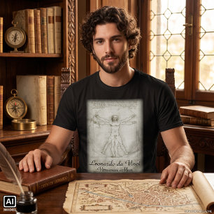 Camiseta Hombre de Vitruvio de Leonardo da Vinci