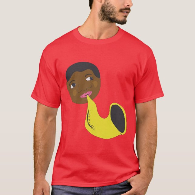 Camiseta Hombre del jazz con el saxofón (Anverso)