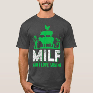 Camiseta Hombre del MILF I Love Farming Design hecho para u
