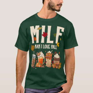 Camiseta Hombre del MILF me encanta el café de la calabaza