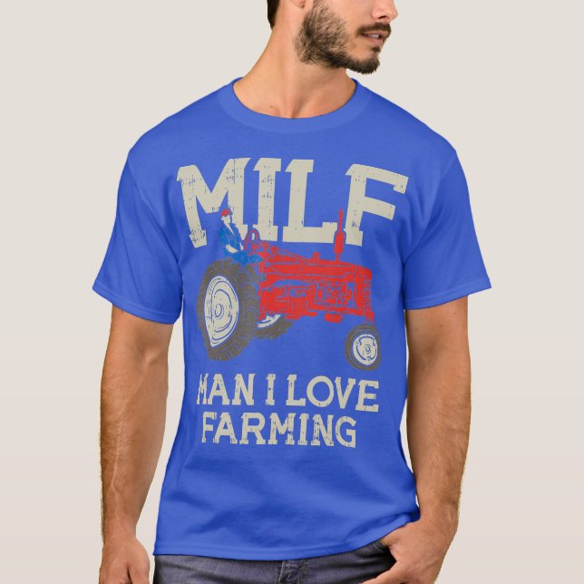 Camiseta Hombre del MILF me encanta el Chiste de tractores  (Anverso)