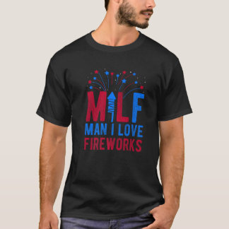 Camiseta HOMBRE DEL MILF ME ENCANTA el patriotismo entusias