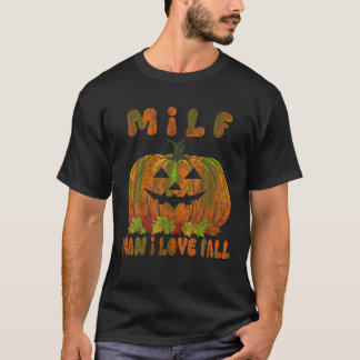 Camiseta Hombre del MILF Me Encanta Humor De Calabaza Caída