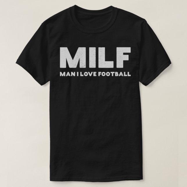 Camiseta Hombre del MILF me encanta la cosecha de fútbol (Diseño del anverso)