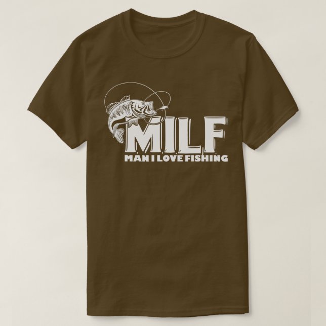 Camiseta Hombre del MILF me encanta pescar (Diseño del anverso)