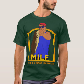 Camiseta Hombre del MILF me encanta pescar