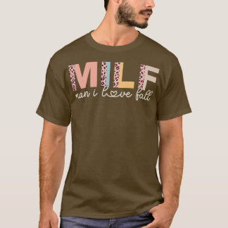 Camiseta Hombre del MILF que amo a la caída es divertido de
