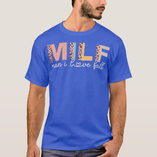 Camiseta Hombre del MILF que amo a la caída es divertido de