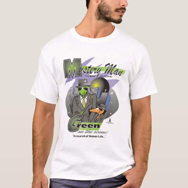 Camiseta Hombre del misterio por Gregory Gallo (Anverso)