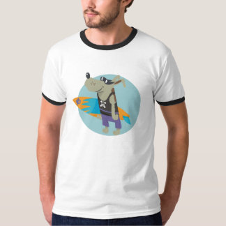 Camiseta hombre del perro del cráneo de la persona que