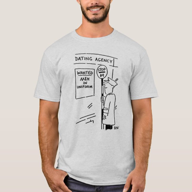 Camiseta Hombre del pop local en una agencia de citas (Anverso)