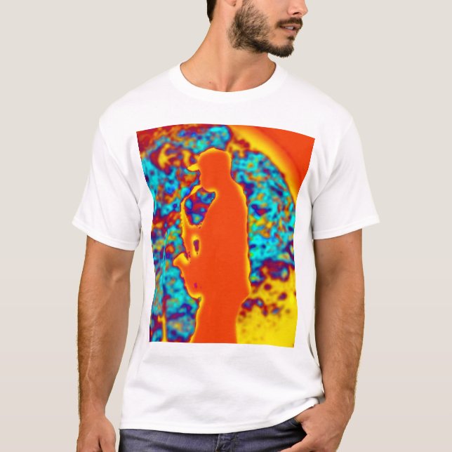 Camiseta Hombre del saxofón (Anverso)