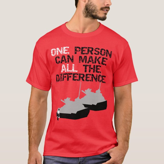 Camiseta Hombre del tanque de Tiananmen (Anverso)