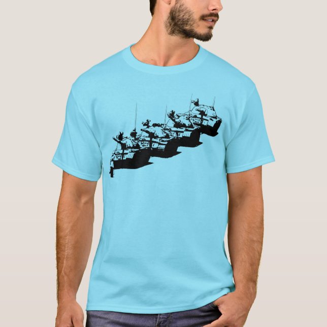 Camiseta Hombre del tanque de Tienanmen (Anverso)