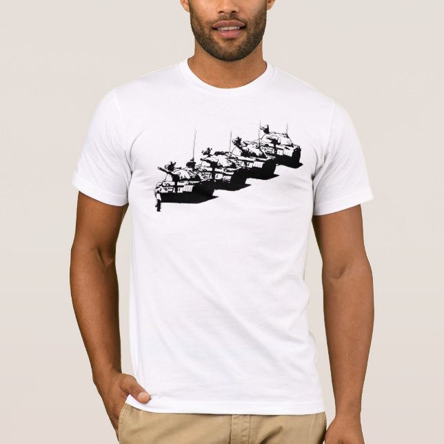 Camiseta Hombre del tanque de Tienanmen (Anverso)