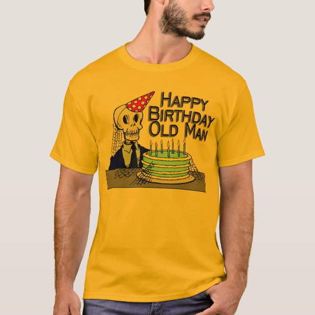 Camiseta Hombre del Web de araña del feliz cumpleaños viejo (Anverso)