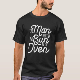 Camiseta Hombre Detrás Del Bollo En El Anuncio De Embarazo