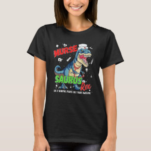Camiseta Hombre Dinosaurio Scrub Enfermera Vida Café Enfer