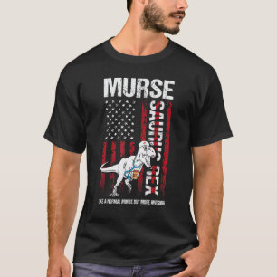 Camiseta Hombre Dinosaurio Scrub Enfermera Vida Café Rn Mu