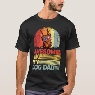 Camiseta Hombre Distressed Doberman Increíble Como Mi Papá
