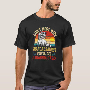 Camiseta Hombre Distressed Grandadsaurus Dinosaur Rex Día d