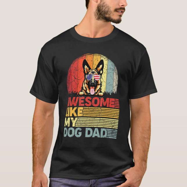 Camiseta Hombre Distressed Pastor Alemán Increíble Como Mi  (Anverso)