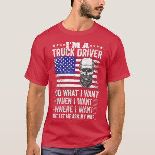 Camiseta Hombre Distressed Soy un conductor de camión Hago 