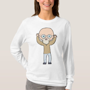 Camiseta Hombre Divertido Calvo y Extraño con Barba