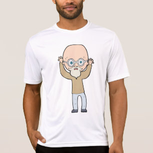 Camiseta Hombre Divertido Calvo y Extraño con Barba