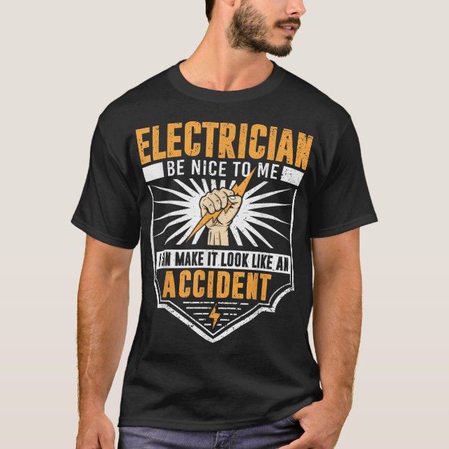 Camiseta Hombre divertido de arte electricista Ingeniero el (Anverso)