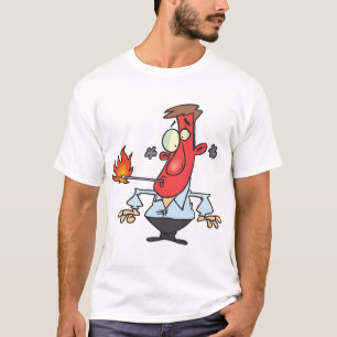 Camiseta Hombre divertido de cara roja con termómetro de fi