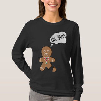 Camiseta Hombre divertido de pan de jengibre Oh Snap