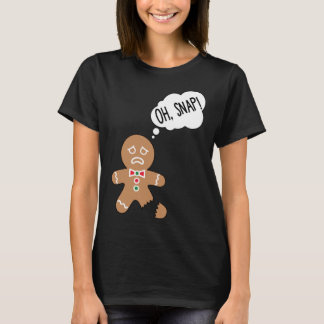 Camiseta Hombre divertido de pan de jengibre Oh Snap