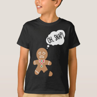 Camiseta Hombre divertido de pan de jengibre Oh Snap