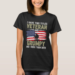 Camiseta Hombre Divertido Gruñón Viejo Padre Abuelo Militar