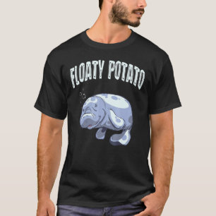 Camiseta Hombre Divertido Manatí Animal Marino Flotador Pat