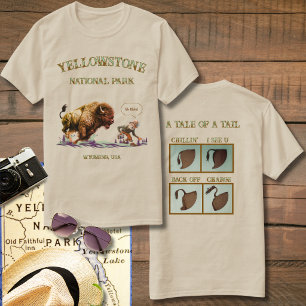 Camiseta Hombre divertido tomando foto de Bisonte Búfalo am