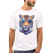 Camiseta Hombre Editable Blanco Con 🐯 TIGER