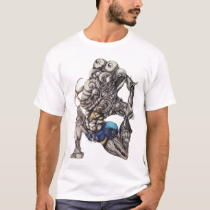 Camiseta Hombre elefante, arte animal, dibujo de pluma, art