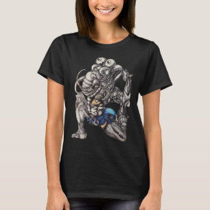 Camiseta hombre elefante, dibujo a pluma, arte animal,