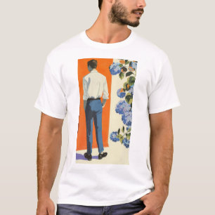 Camiseta Hombre elegante con diseño azul y negro de los cam