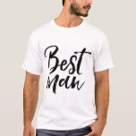 Camiseta Hombre elegante de la tipografía el | del cepillo<br><div class="desc">Diseño de moda y elegante del banquete de boda.</div>