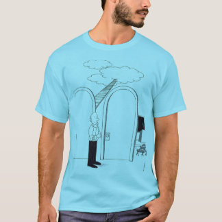 Camiseta Hombre eligiendo entre el cielo o una conferencia