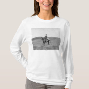 Camiseta Hombre en caballo con la fotografía matada del