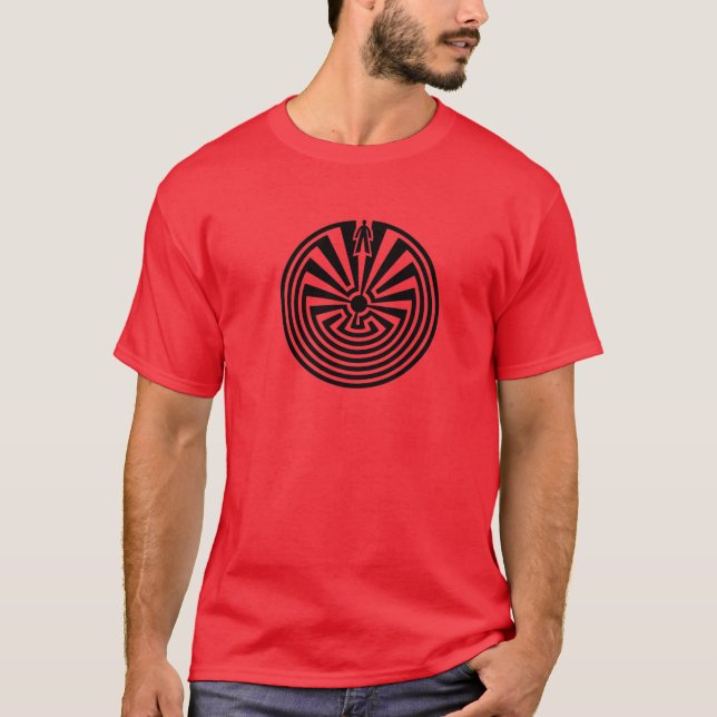 Camiseta Hombre En El Maze, Viaje A Través De La Vida, Labe (Anverso)