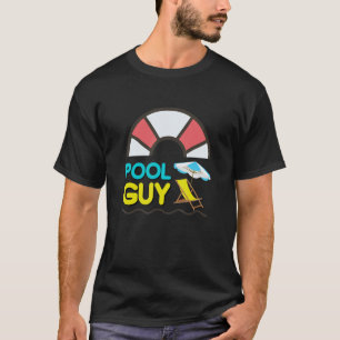 Camiseta Hombre en la piscina de cabaña de su servicio