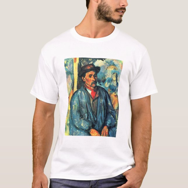 Camiseta Hombre en un Smock azul - Paul Cezanne - c1896 (Anverso)