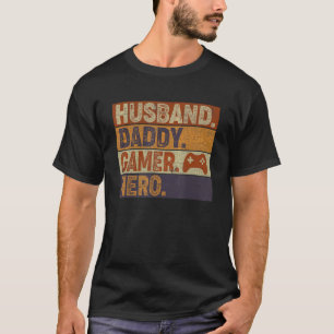 Camiseta Hombre Esposo Padre Gamer Gaming Gift