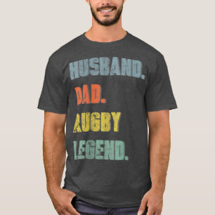 Camiseta Hombre Esposo Papá Rugby Leyenda Vintage Día del P