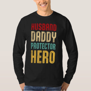 Camiseta Hombre Esposo Papi Protector Hero Papá Padre Fath